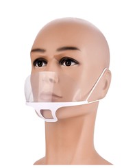 BLUE Plastic clear Mouth shield 10 Stk.  BLUE Plastic clear Mouth shield 10 Stk.