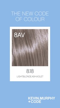 Code 8.18 /8AV - Light.Blonde.Ash.Violet Code 8.18 /8AV - Light.Blonde.Ash.Violet